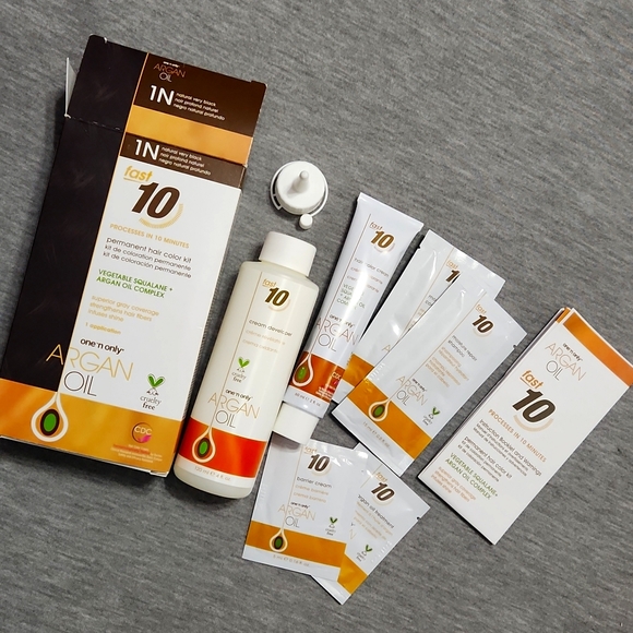 🔴 🆓️ FREE* One 'n Only Argan Fast 10 1N Natural Very Black Box Hair Color Kit - Picture 3 of 9